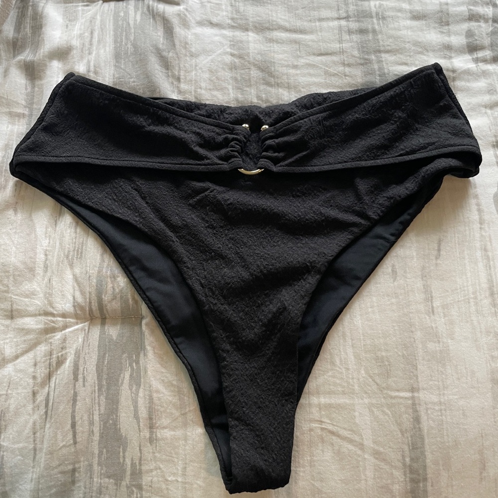 Black High-Waisted Bikini Bottom